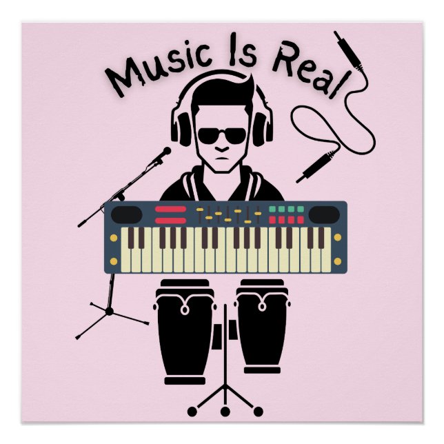 Póster La música es real (Anverso)