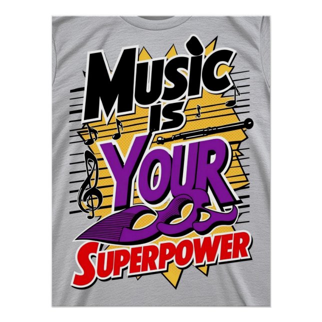 Póster La Música es tu Superpoder (Anverso)