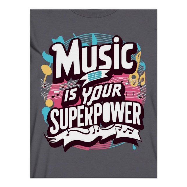 Póster La Música Es Tu Superpoder opción 2 (Anverso)
