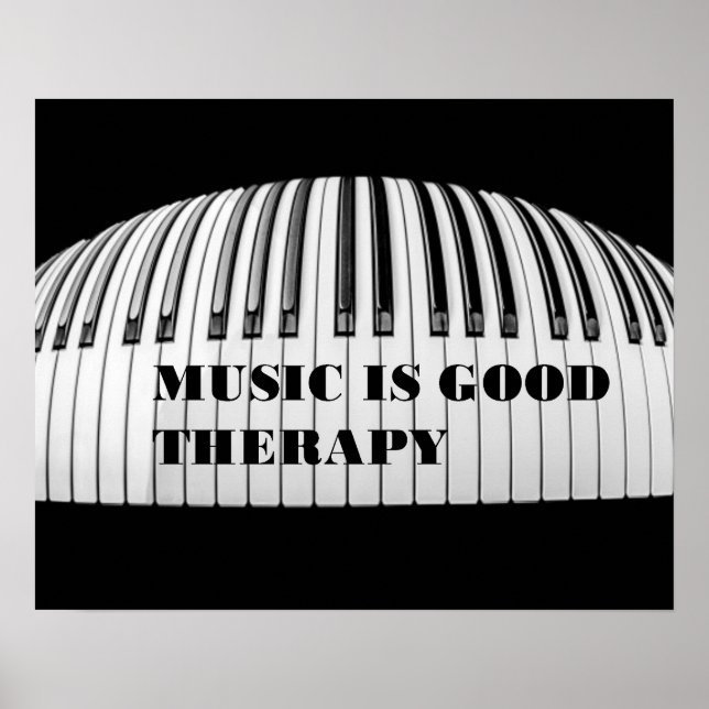 Póster La música es un buen Poster terapéutico (Frente)