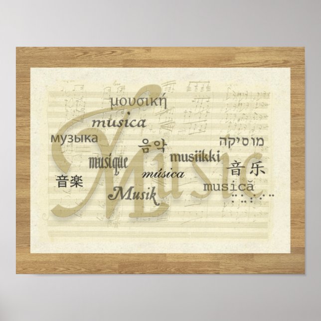 Póster La música es un lenguaje universal (Frente)