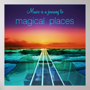 Póster La música es un viaje al poster mágico de los