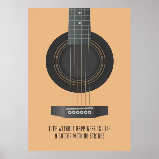 Póster La Música Es Una Guitarra Sin Cadenas (Frente)