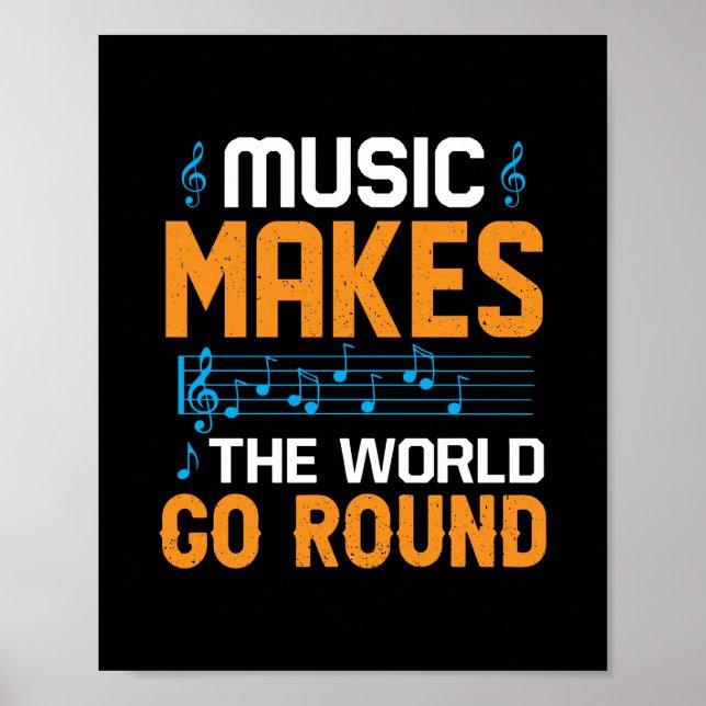 Póster La música hace que el mundo gire (Frente)