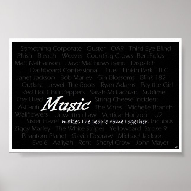 Póster La música hace que la gente se una (Frente)