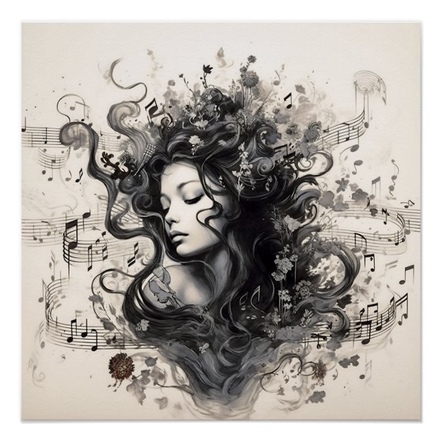 Póster La música me alimenta (Anverso)