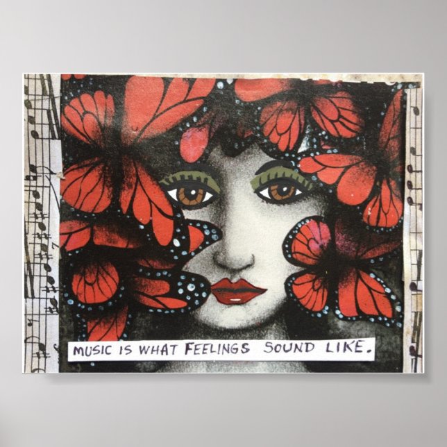Póster LA MÚSICA poster ES COMO SE SIENTE. (Frente)