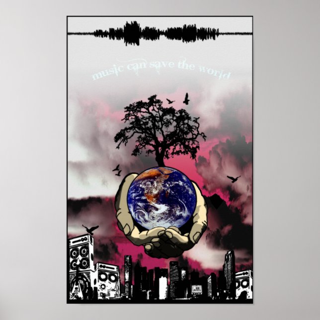 Póster La música puede salvar al mundo (Frente)