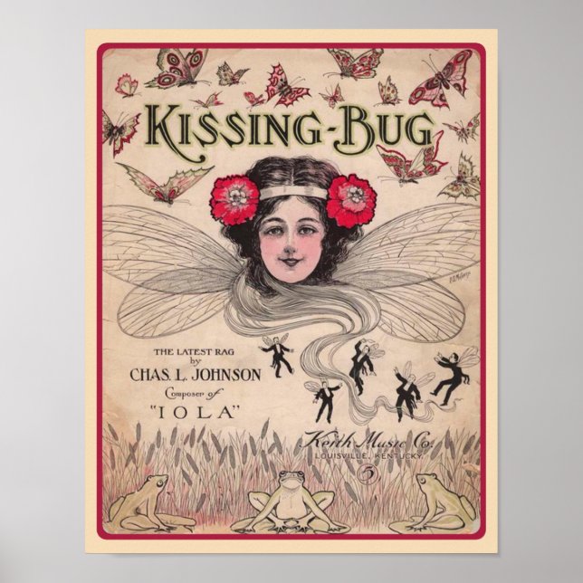 Póster La música ragtime de Kissing Bug 1909 (Frente)