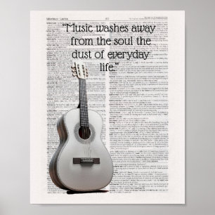 Póster "La música se aleja del alma del polvo