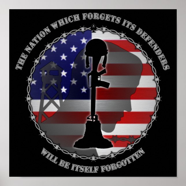Póster La nación que olvida a sus defensores (Frente)