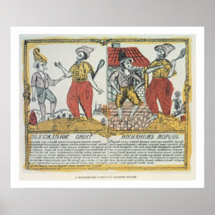 Póster La nariz y la escarcha, rusa, finales del siglo XV