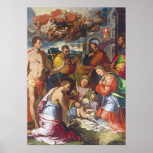 Póster La Natividad, 1534 (petróleo en el panel)