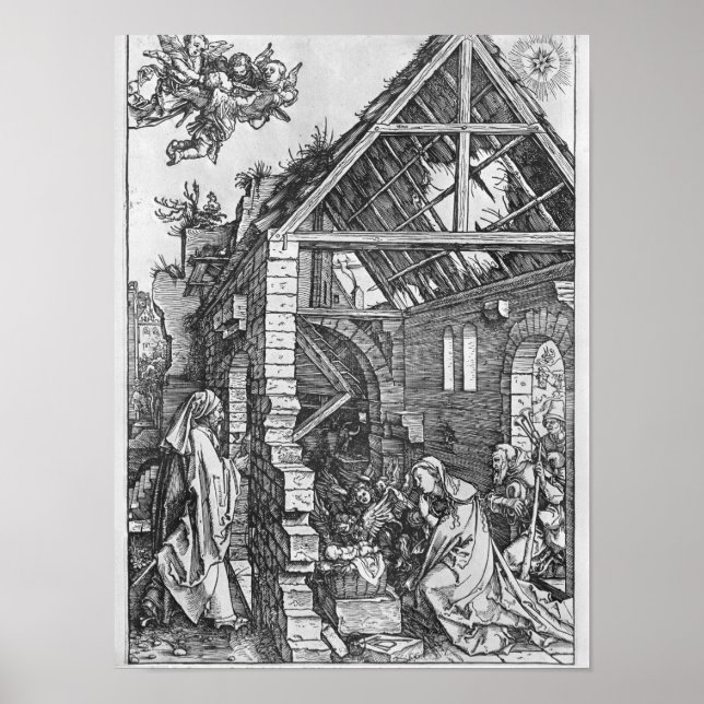 Póster La Natividad, de la "vida de la Virgen" (Frente)