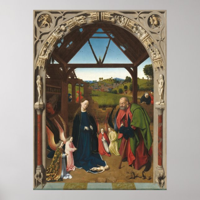 Póster La Natividad - Poster Bella Artes Petrus Christus (Frente)