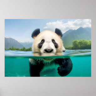 Póster La naturaleza de la diversión animal de Panda juga