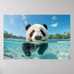 Póster La naturaleza de la diversión animal de Panda juga