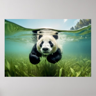 Póster La naturaleza de la diversión animal de Panda juga