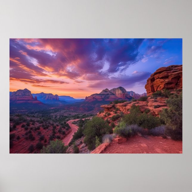Póster La naturaleza de las rocas rojas de Sedona Arizona (Frente)