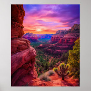 Póster La naturaleza de las rocas rojas de Sedona Arizona