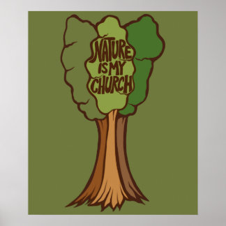 Póster La naturaleza es mi iglesia