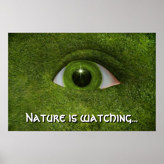 Póster La naturaleza está mirando... (Frente)