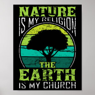 Póster La naturaleza nativa estadounidense es mi religión