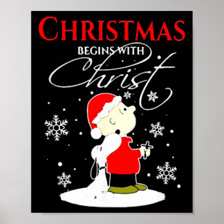 Póster La Navidad comienza con Cristo Regalo de Navidad F