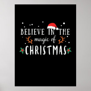 Póster La Navidad Cree En La Magia De Los Navidades