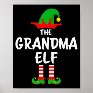 Póster La Navidad Familiar de la Abuela Elfa Emparentada
