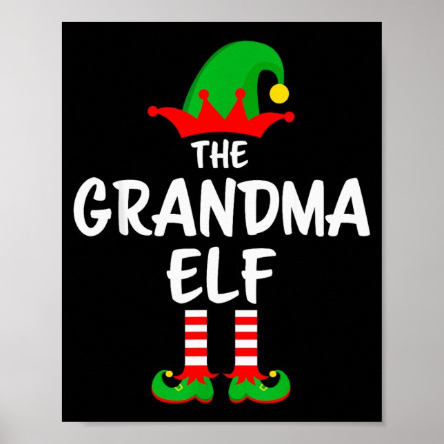 Póster La Navidad Familiar de la Abuela Elfa Emparentada  (Frente)