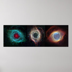 Póster La nebulosa de la hélice observa 36x12 (36x12)