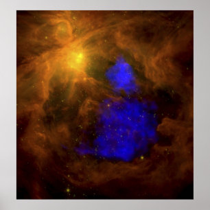 Póster La nebulosa de Orión en el infrarrojo