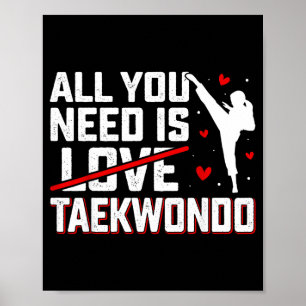 Póster La necesidad es Taekwondo - Amante del Taekwondo d