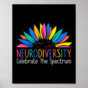 Póster La neurodiversidad celebra el autismo cerebral del
