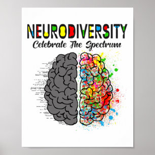 Póster La neurodiversidad celebra el autismo cerebral del