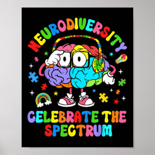 Póster La neurodiversidad celebra el autismo cerebral del
