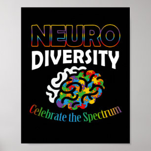 Póster La neurodiversidad celebra el autismo del TDAH en