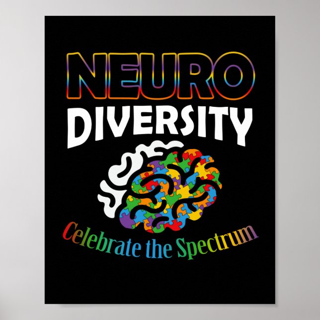 Póster La neurodiversidad celebra el autismo del TDAH en  (Frente)