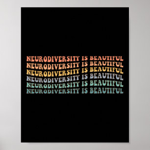 Póster La neurodiversidad es bella - Conciencia del autis