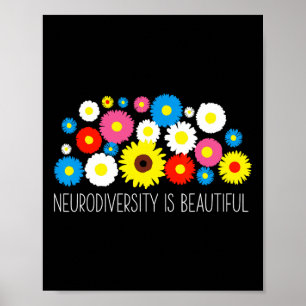 Póster La neurodiversidad es bella conciencia del autismo