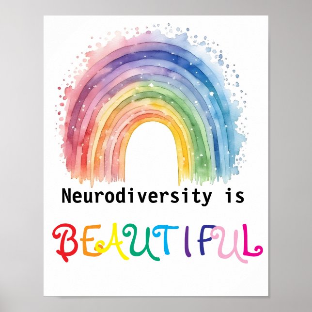 Póster La neurodiversidad es hermosa, (Frente)
