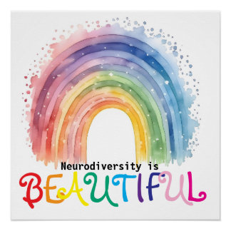 Póster La neurodiversidad es Hermosa,