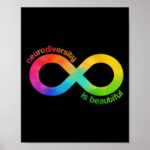 Póster La neurodiversidad es hermosa Autismo Neurodiverge