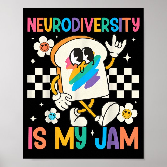 Póster La neurodiversidad es mermelada inclusión concienc (Frente)