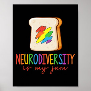 Póster La neurodiversidad es mi Jam Adhd Autism Awareness