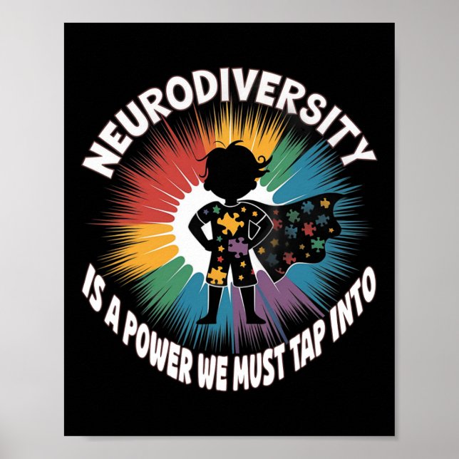Póster La Neurodiversidad Es Un Poder Que Debemos Aprovec (Frente)