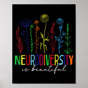 Póster La neurodiversidad es una conciencia autista hermo