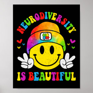 Póster La neurodiversidad es una sonrisa hermosa frente a