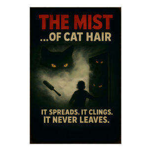 Póster La Niebla del Terror del Pelo de Gato Parodia 